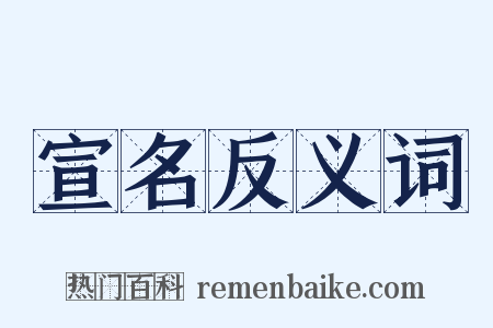 宣名反义词是什么意思的图片